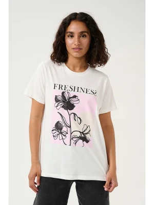 Kaffe Koszulka "Rita" w kolorze kremowym rozmiar: L