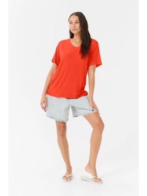 Kaffe Koszulka w kolorze czerwonym rozmiar: M