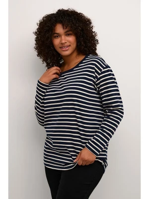 Kaffe Koszulka w kolorze granatowo-białym rozmiar: M