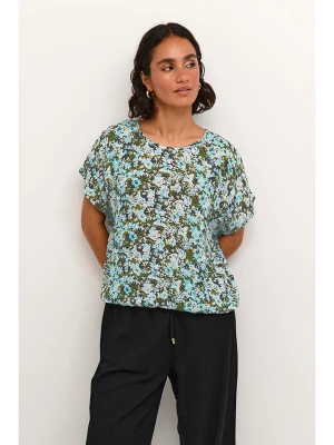 Kaffe Koszulka w kolorze turkusowo-zielono-czarnym rozmiar: 38