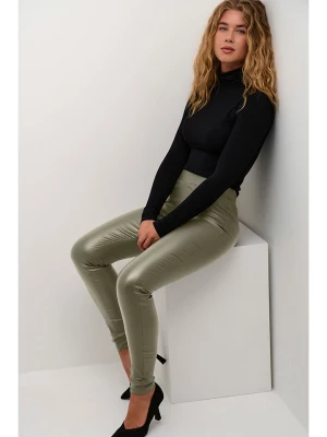 Kaffe Legginsy w kolorze khaki rozmiar: 44