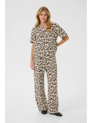 Kaffe Lniana bluzka w kolorze beżowym rozmiar: L/XL