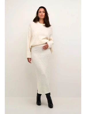 Kaffe Spódnica dzianinowa w kolorze kremowym rozmiar: S