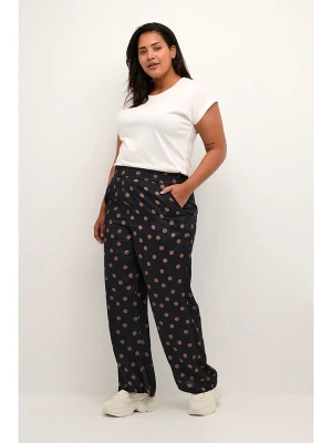 Kaffe Spodnie "Jilly" w kolorze czarno-karmelowym rozmiar: 54