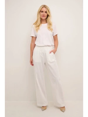 Kaffe Spodnie "Naya" w kolorze białym rozmiar: 46