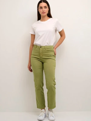 Kaffe Spodnie "Zelina" w kolorze zielonym rozmiar: 36