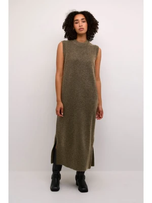 Kaffe Sukienka dzianinowa w kolorze brązowym rozmiar: M