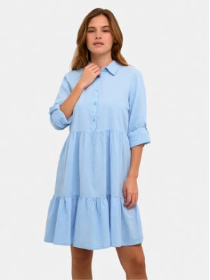 Kaffe Sukienka koszulowa Naya 10505399 Błękitny Relaxed Fit