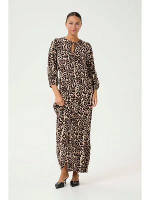 Kaffe Sukienka w kolorze beżowo-czarno-brązowym rozmiar: 34