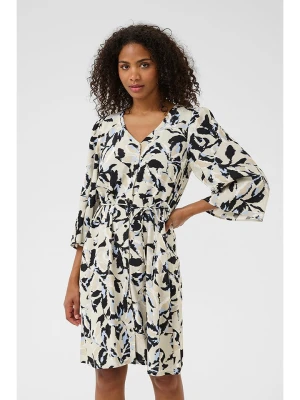Kaffe Sukienka w kolorze beżowo-czarnym rozmiar: 40