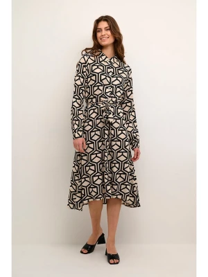 Kaffe Sukienka w kolorze czarno-kremowym rozmiar: 38