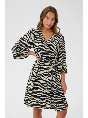 Kaffe Sukienka w kolorze kremowo-czarnym rozmiar: 42