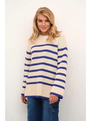 Kaffe Sweter "Cilla" w kolorze beżowo-niebieskim rozmiar: XL