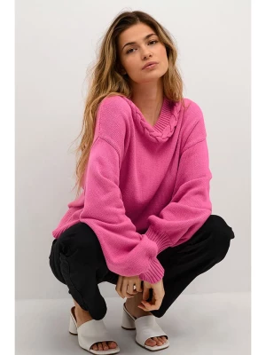 Kaffe Sweter "Neva" w kolorze różowym rozmiar: L