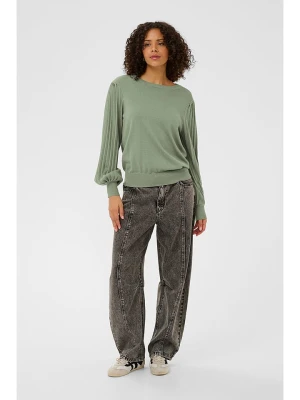 Kaffe Sweter w kolorze zielonym rozmiar: XS