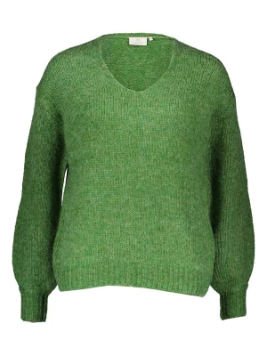 Kaffe Sweter w kolorze zielonym rozmiar: L