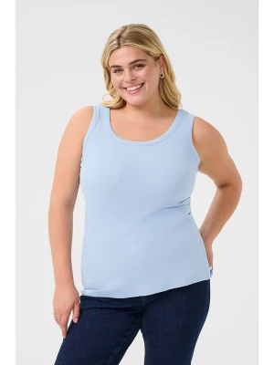 KAFFE curve Top w kolorze błękitnym rozmiar: XL