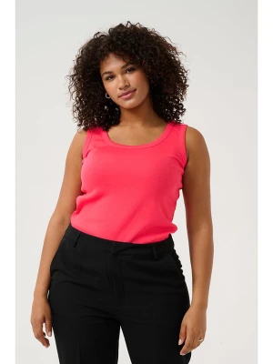 KAFFE curve Top w kolorze różowym rozmiar: XL