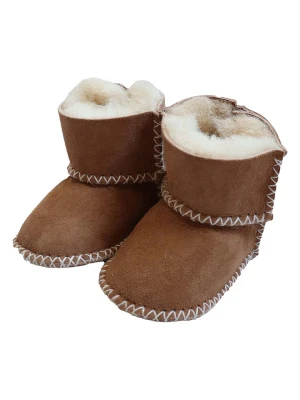 Kaiser Naturfellprodukte Botki wełniane w kolorze brązowym rozmiar: 20/21