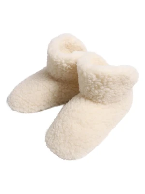 Kaiser Naturfellprodukte Kapcie wełniane 'Kim" w kolorze kremowym rozmiar: 41