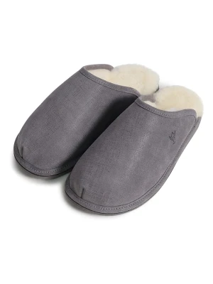 Kaiser Naturfellprodukte Kapcie wełniane "Toni" w kolorze szarym rozmiar: 46