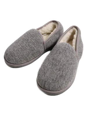 Kaiser Naturfellprodukte Kapcie wełniane "Trondheim" w kolorze szarym rozmiar: 40