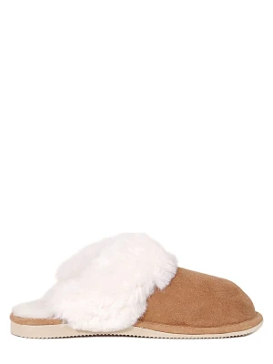 Kaiser Naturfellprodukte Kapcie wełniane w kolorze brązowym rozmiar: 37