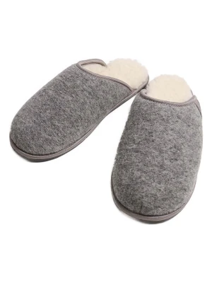 Kaiser Naturfellprodukte Wełniane klapki "Cosy Filz" w kolorze szarym rozmiar: 40/41