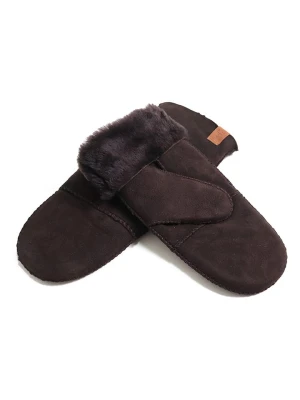 Kaiser Naturfellprodukte Wełniane rękawiczki w kolorze brązowym rozmiar: 7