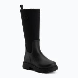 Kalosze damskie Tommy Hilfiger Stamp Warm Knee black