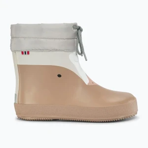 Kalosze dziecięce Viking Alv Barefoot Paw Print beige Brązowy