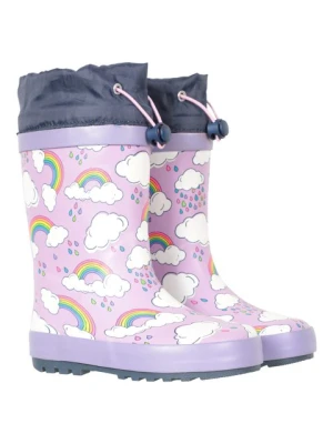 Kalosze dziecięce zimowe ocieplane polarem Sherpa - Teal Mountain Warehouse