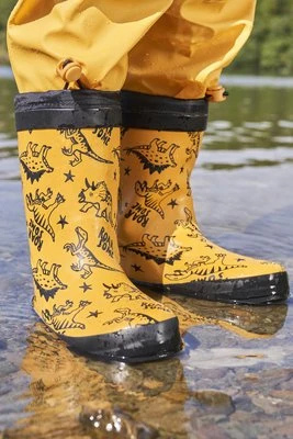 Kalosze dziecięce zimowe ocieplane polarem Sherpa - Yellow Mountain Warehouse