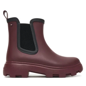 Kalosze Tommy Hilfiger Flag Ankle Warm Lining FW0FW08974 Bordowy