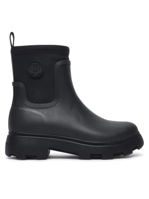 Kalosze Tommy Hilfiger Th Stamp Warm Ankle Rain Boot FW0FW09544 Czarny