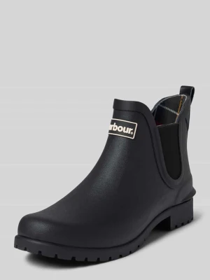 Kalosze z detal z logo model 'Wilton Chelsea' Barbour Czarny