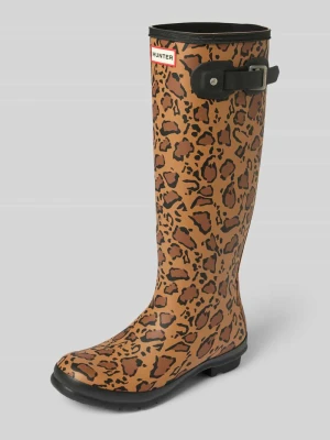 Kalosze z detalem z logo Hunter