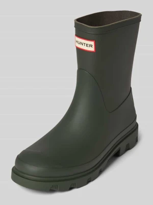 Kalosze z detalem z logo Hunter