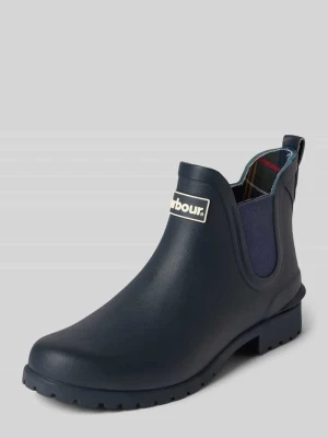 Kalosze z naszywką z logo model 'Wilton' Barbour Ciemnoniebieski