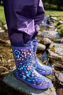 Kalosze zimowe dziecięce z nadrukiem - Purple Mountain Warehouse