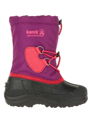 Kamik Kozaki zimowe "Southfrost 2" w kolorze antracytowo-żółtym rozmiar: 25