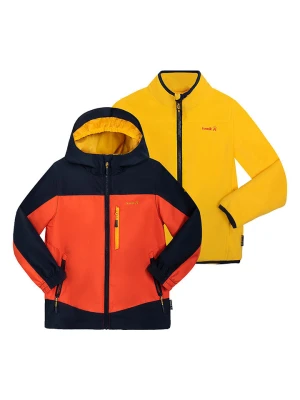 Kamik Kurtka przeciwdeszczowa 3w1 w kolorze pomarańczowo-granatowo-żółtym rozmiar: 116