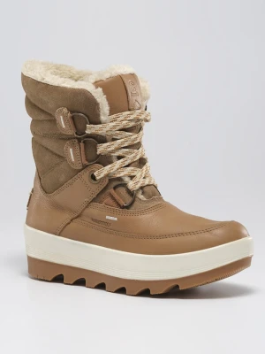 Kamik Skórzane kozaki zimowe "Celestem" w kolorze jasnobrązowym rozmiar: 37