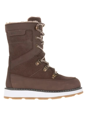 Kamik Skórzane kozaki zimowe "Risez" w kolorze brązowym rozmiar: 30