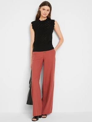 Kamizelka ażurowa z mieszanki bawełny bonprix