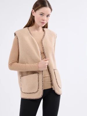 Kamizelka bez rękawów z efektem sherpa Etam
