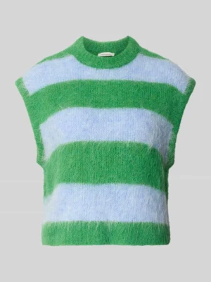 Kamizelka bez rękawów z mieszanki alpaki o kroju regular fit Model 'NIBY' American Vintage Jasnoniebieski