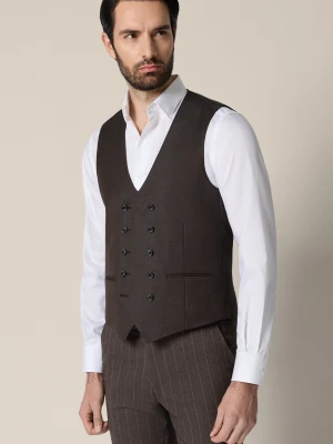 Kamizelka Brązowa Wełniana Selva Lancerto