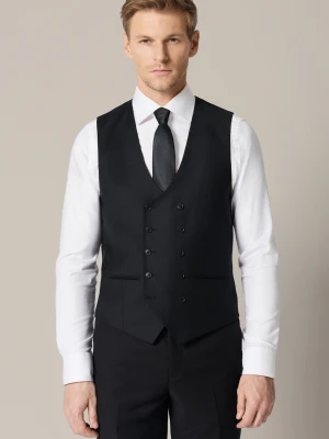 Kamizelka Czarna Wełniana Boria Lancerto