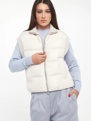 Kamizelka damska wełniana z naturalnym pierzem PESERICO